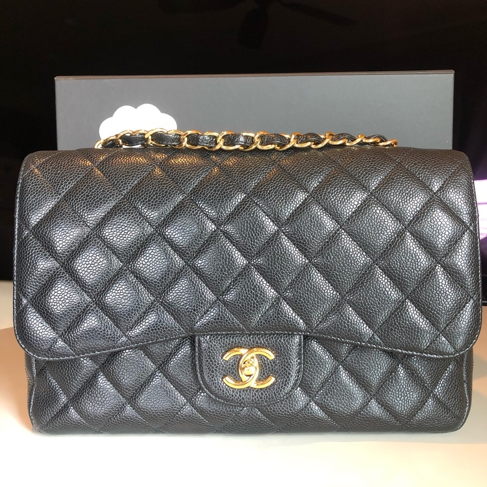 SOLD.  CHANEL Jumbo Single Classic Flap